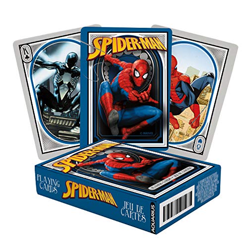 AQUARIUS Marvel Comics Spider-Man Playing Cards - Spiderman Themed Deck of Cards for Your Favorite Card Games - Officially Licensed Marvel Spider-Man Merchandise & Collectibles - Poker Size von AQUARIUS