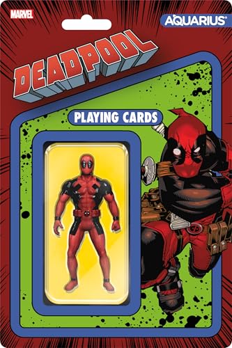 AQUARIUS Marvel Deadpool Premium Spielkarten – Kartendeck mit Deadpool-Thema für Ihre Lieblingskartenspiele – Offiziell lizenzierte Deadpool-Merchandise-Artikel und Sammlerstücke von AQUARIUS