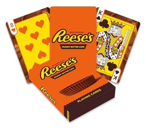 AQUARIUS Reese's Playing Cards – Reeseses-Themen-Deck of Cards für Ihre Lieblingskartenspiele – Offiziell lizenzierte REESES Merchandise & Sammlerstücke von AQUARIUS