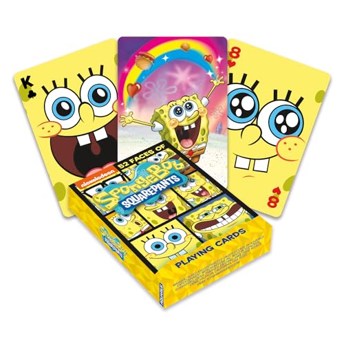 AQUARIUS Spongebob Gesichter Spielkarten – Spongebob Themed Deck of Cards für Ihre Lieblingskartenspiele – Offiziell lizenzierte Spongebob Merchandise & Sammlerstücke von AQUARIUS