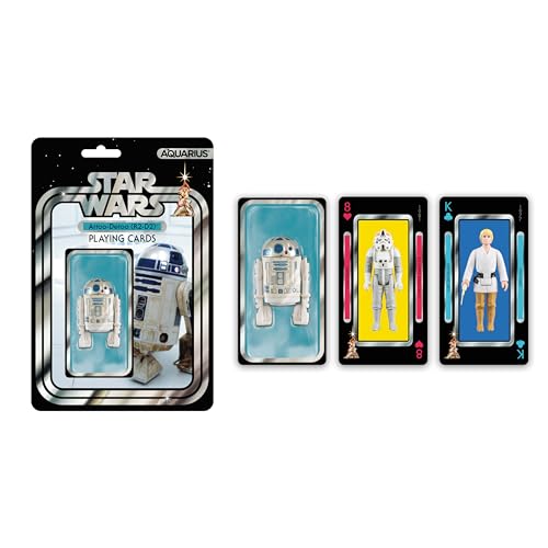 AQUARIUS Star Wars R2D2 Premium Spielkarten – R2D2 Themed Deck of Cards for Your Favorite Card Games - Officially Licensed Star Wars Merchandise & Collectibles von AQUARIUS