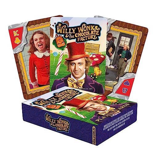 AQUARIUS Willy Wonka Spielkarten - Willy Wonka Themen Deck Von Karten für Your Favorite Karte Games - Offiziell Lizenziert Handelsware & Collectibles von AQUARIUS