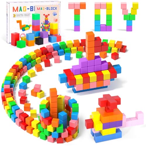 AQXONG 48Pcs Magnetische Bausteine Spielzeug, Magnetisches Bauspielzeug, Puzzle Baustein, Magnetisches Konstruktions Spielzeug für Kinder, Geeignet für Jungen und Mädchen ab 3 Jahren von AQXONG