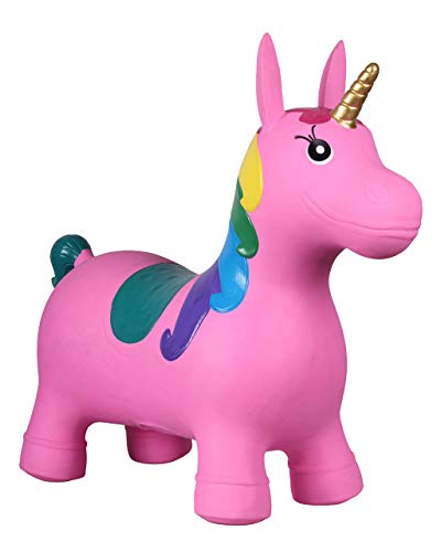 ARBO-INOX® Hüpfpferd Hüpftier Kinderhüpfpferd (Einhorn rosa) von ARBO-INOX