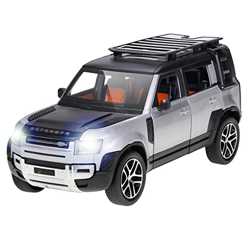 ARCADORA 1/24 Druckguss Modellauto Pullback Fahrzeug Spielzeugsammlung für Land Rover New Defender 110, Kindergeschenk, mit Sound und Licht ARCADORA 1/24 Druckguss Modellauto Pullback Fahrzeug Spielzeugsammlung für Land Rover New Defender 110, Kindergeschenk, mit Sound und Licht von ARCADORA