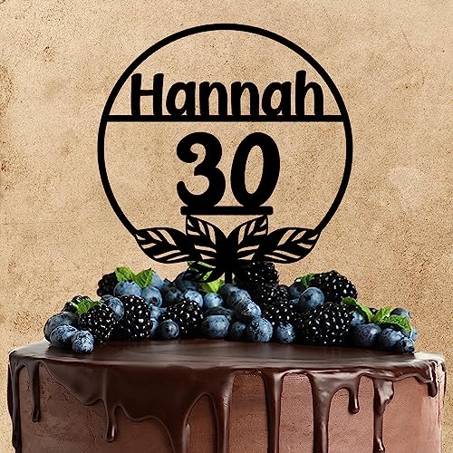 Wunschtext Cake Topper aus Acryl für den Geburtstag | personalisiert mit Namen und Zahl | Kuchendeko Tortenstecker | schwarz | Kuchendekoration und Tortenschmuck 100% Made in Germany von AREA17