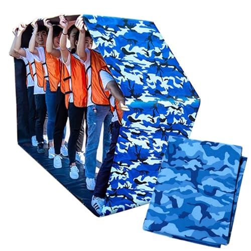 ARHEORMUH Field Day Teamwork Game Laufmatte for Erwachsene Und Kinder, Karnevalsgruppen-Wettkampfspiel Im Freien, Laufmatte, 5 Farben(Blue,Adult-20M/26FT) von ARHEORMUH