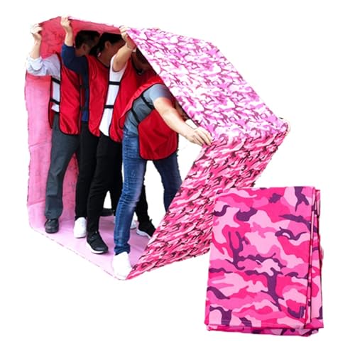 ARHEORMUH Field Day Teamwork Game Laufmatte for Erwachsene Und Kinder, Karnevalsgruppen-Wettkampfspiel Im Freien, Laufmatte, 5 Farben(Pink,Adult-20M/26FT) von ARHEORMUH