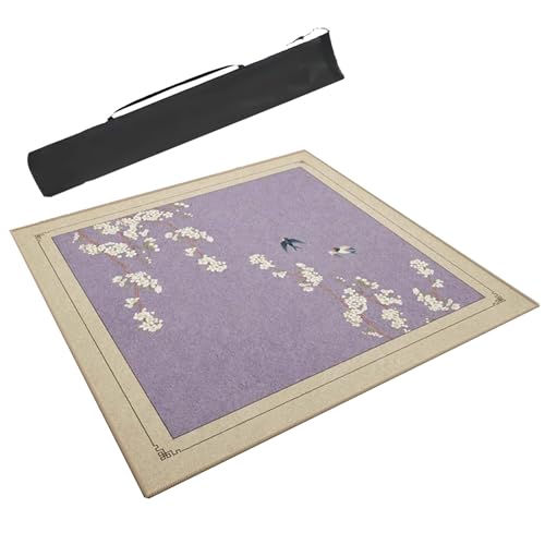 ARHEORMUH Mahjong-Tischdecke Mahjong-Matte Mit Tragetasche, rutschfeste, Geräuschreduzierende Mahjong-Tischmatte, Poker-Kartentisch-Abdeckung, Mah-Jongg-Tisch-Abdeckung(23.6x23.6inch/60x60cm) von ARHEORMUH