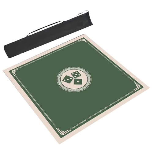 ARHEORMUH Mahjong-Tischdecke Mahjong-Tischmatte Mit Rutschfester Rückseite, Mahjong-Paigow-Poker-Spieltischabdeckung, rutschfeste Brettspielmatte(Green,27.6x27.6inch/70x70cm) von ARHEORMUH