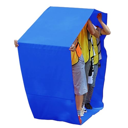 ARHEORMUH Teambuilding-Spiel-Laufmatte, Lustige Sport-Wettkampfspiele for Drinnen Und Draußen, Gruppenaktivitätsspiel for Erwachsene, Kinder Und Jugendliche(Blue,Kids-4M/13FT) von ARHEORMUH