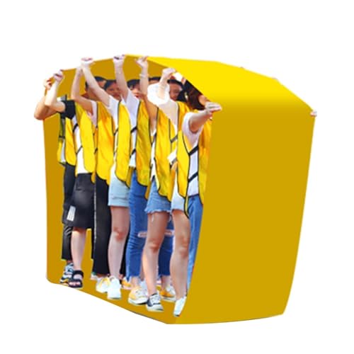 ARHEORMUH Teambuilding-Spiel-Laufmatte, Lustige Sport-Wettkampfspiele for Drinnen Und Draußen, Gruppenaktivitätsspiel for Erwachsene, Kinder Und Jugendliche(Yellow,Adult-11M/36FT) von ARHEORMUH