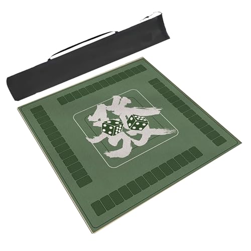 Mahjong-Tischdecke Aufbewahrungstasche For Mahjong-Tischmatten Aus Samt, Rutschfeste Und Geräuschreduzierende Spieltischabdeckung For Mahjong-Poker-Kartenbrettspiele(Green,23.6x23.6inch/60x60cm) von ARHEORMUH