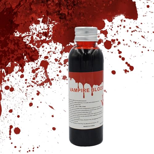 30/60 ml Kunstblut – Halloween-Kunstblut | Halloween-Kunstblut Sieht aus wie echt | Bühnenblut für Vampir-Zombie | Halloween waschbares Kunstblut-Make-up für Kleidung, Parties-Requisiten Halloween von ARIOU