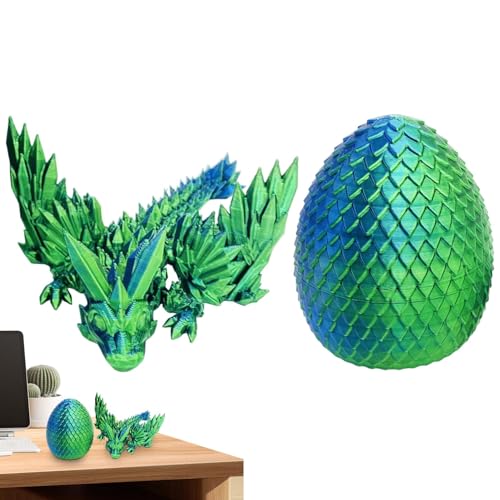 3D-gedrucktes Drachenei, Drachenei-Zappelspielzeug,Crystal Dragon Toys 3D-Druck, realistisches Design | Artikulierter Drache als Heimdekoration, kreatives Zappelspielzeug zum Stressabbau zum Geburtsta von ARIOU