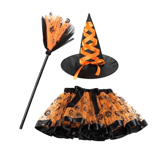 ARIOU Hexenrock kurz – 3 Kostüme Halloween Dress Up | Kinder Halloween Rock | Hexe Cosplay Kostüme | Mädchen Kostüme & Zubehör Halloween Kostüme Rock Kostüm für Halloween von ARIOU