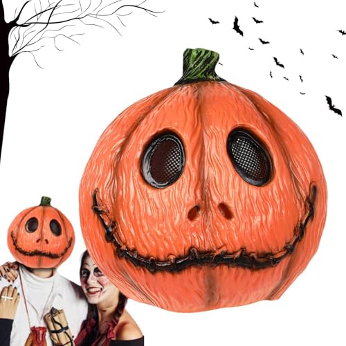 ARIOU Pumpkin Masque - Gruselige -Gesichtsbedeckung | Cosplay Maske Design | Gruselige Halloween Maske | Schafft festliche Kopfbedeckung Maske für Spukhäuser, Karneval, von ARIOU