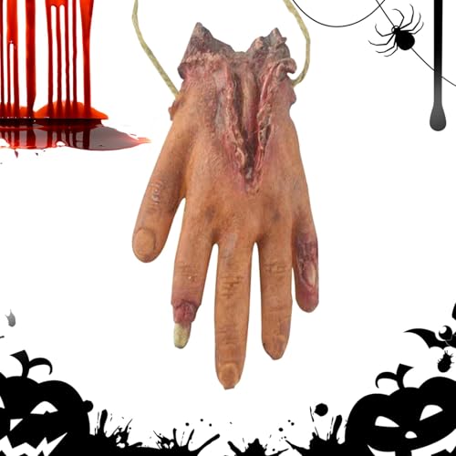 Blutige tote Körperteile – gruselige blutige gebrochene Körperteile | Halloween- Blut Hand Wand | Gefälschte menschliche Hände Füße Set | Halloween Körperteile | Gruselige künstliche von ARIOU