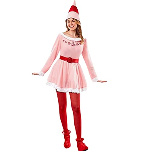 Elfenkostüm für Damen, Elfenkleid, Elfenkleid, Elfen-Filmbuddy-Kostüm, Rosa, Cosplay, Erwachsene von ARIOU