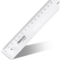 ARISTO AR23017 College Lineal 16 cm transparent, Facette, Tuschekante von ARISTO