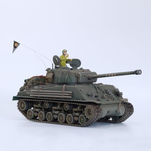 ARKMODEL 1/16 M4A3E8 Fury Sherman Brad Pitt Tank with Master Camouflage Weathering+Figure+Zimmerit von ARKMODEL