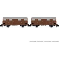 ARNOLD 80202150 N 2-tlg. Set 2-achs. gedeckte Güterwagen Gs, FS, Ep. III von ARNOLD