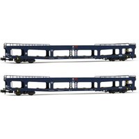 ARNOLD HN4349 N 2er Set Autotransportwagen DD DEV 66 blau, SNCB, Ep. IV-V von ARNOLD