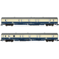 ARNOLD HN4418 N 2-tlg. Set 4-achs. Postwagen Post-mrz beige/blau, DBP, Ep. IV von ARNOLD