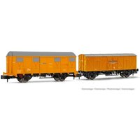 ARNOLD HN6555 N 2-tlg. Set 2-achs. Gedeckte Güterwagen J-300.000 und J2, RENFE, Ep. IV von ARNOLD