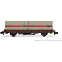 ARNOLD HN6566 N 2-achs. Flachwagen Kls mit 2 x 20' Containern „DB", DB, Ep. IV von ARNOLD