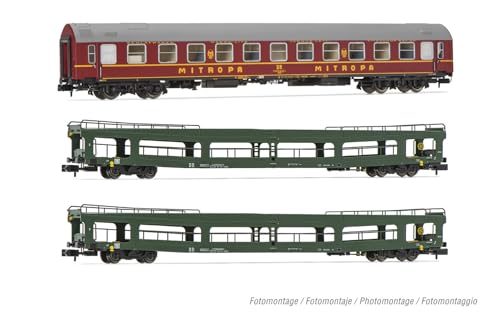 Arnold HN4424 DR, 3er-Pack OSShD-Wagen Typ B, Spree-Alpen-Express, Set 2 von 2, grüne und rote Lackierung, epIV, 1 x WR Plus 2 x DDm-Personenwagen Arnold HN4424 DR, 3er-Pack OSShD-Wagen Typ B, Spree-Alpen-Express, Set 2 von 2, grüne und rote Lackierung, epIV, 1 x WR Plus 2 x DDm-Personenwagen von ARNOLD