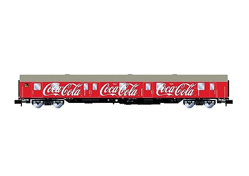 Coca Cola Postwagen, ehemals Post-MR-A, 4 Achsen, rot lackiert mit schwarzem Unterbau, Epoche V von ARNOLD