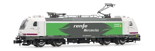 RENFE Elektrolokomotive 253, weiß-lila lackiert, „Transporte Sostenible“, Epoche VI, mit DCC-Decoder von ARNOLD