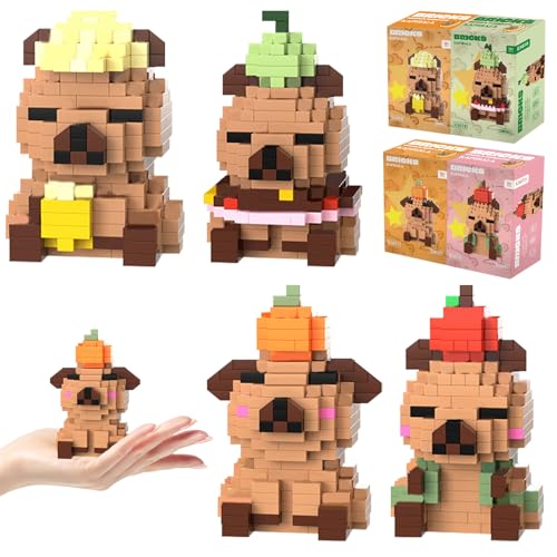 ARONRAVE 4 Stück Capybara Bauspielzeug Capybara Bausatz Tier-Blöcke Micro Building Mini Bausteine Set Klemmbausteine Set Geschenk Für Kinder Erwachsene ARONRAVE 4 Stück Capybara Bauspielzeug Capybara Bausatz Tier-Blöcke Micro Building Mini Bausteine Set Klemmbausteine Set Geschenk Für Kinder Erwachsene von ARONRAVE