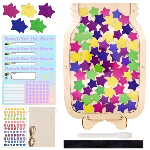 ARONRAVE Belohnungsglas Kinder Belohnungsglas Belohnungsglas für Gutes Benehmen Star Reward Jars Personalisierte Sterne Belohnungsglas für Kinder von ARONRAVE