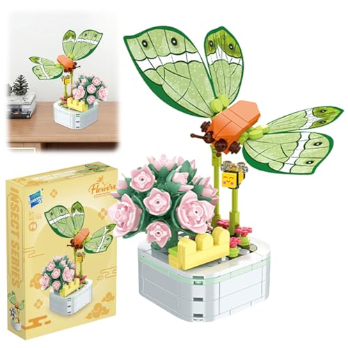 ARONRAVE Blumen Bausteine Set, klemmbausteine Blumen künstliche Blumen Set Blumen Bauspielzeugsets Bausteine Blume Ziegel botanische Sammlung, Bausteine, Spielzeug, Heimdekoration von ARONRAVE