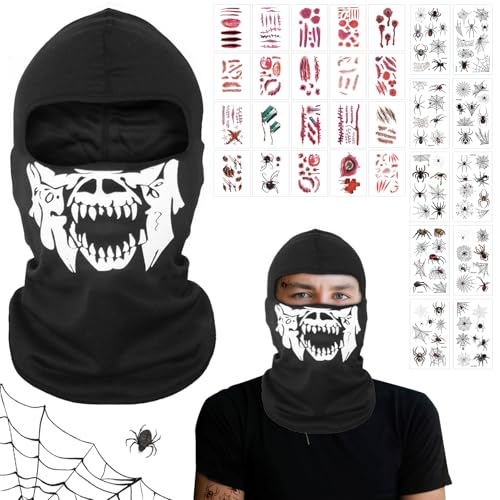 ARONRAVE Halloween Maske, Ghost Maske Call of Duty Sturmhaube Skull Maske Schädel Gesicht Schlauch Maske Halloween Totenkopf Maske Motorrad Totenkopf Maske für Karneval Fasching von ARONRAVE