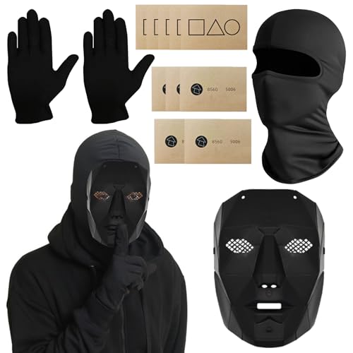 ARONRAVE Halloween Masken Kostüm, The Game Maske Sturmhaube Gesichts Maske für Halloween, Fasching & Karneval als Kostüm für Herren & Damen & Kinder von ARONRAVE