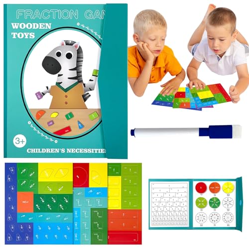 ARONRAVE Mathematik Ressourcen, Magnetic Fraction Tiles und Bruchrechenkreise Montessori Mathe Spielzeug Arithmetisches Lernspielzeug Bruchrechenteile Spielzeug Kinder von ARONRAVE