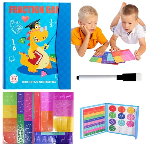 ARONRAVE Bruchrechnen Material Magnetisch Magnetischer Bruchscheiben Demonstrator Montessori Mathe Spielzeug Arithmetisches Lernspielzeug Bruchrechenteile Math Manipulatives Mathe Spielzeug Kinder von ARONRAVE