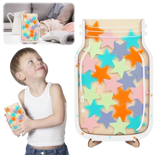 ARONRAVE Belohnungsglas für Kinder Belohnungssystem Kinder Motivierendes Belohnungsglas Belohnungsglas für Gutes Benehmen Star Reward Jars Personalisierte Sterne von ARONRAVE