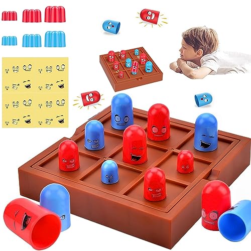 ARONRAVE Tic Tac Toe, Tic Tac Toe Spiel, Spieler Stapelbecher Spielzeug Brettspie Klassisches Familien Brettspiel Lustig Interaktives Spiele für Weihnachtshauspartys für Kinder Erwachsene von ARONRAVE