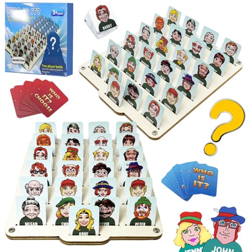 ARONRAVE Wer Ist Es Spiel, Wer ist es Lustiges Ratespiel Brettspiel wer Bin ich Spiel Who Whats Their Name Brettspiel für Kinder ab 3 Jahren Lernspielzeug Aus Holz für Familien und Partyspaß ARONRAVE Wer Ist Es Spiel, Wer ist es Lustiges Ratespiel Brettspiel wer Bin ich Spiel Who Whats Their Name Brettspiel für Kinder ab 3 Jahren Lernspielzeug Aus Holz für Familien und Partyspaß von ARONRAVE