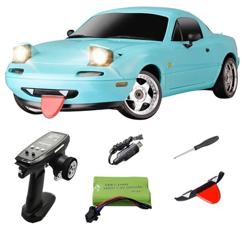 1/18 Maßstab RC Drift Auto, LD1804 Mini Mazda MX-5 RC Modellauto 2.4GHz RWD Miata RC Fahrzeuge mit Gyro für LED Lichter für Erwachsene Hobby Spielzeug 1/18 Maßstab RC Drift Auto, LD1804 Mini Mazda MX-5 RC Modellauto 2.4GHz RWD Miata RC Fahrzeuge mit Gyro für LED Lichter für Erwachsene Hobby Spielzeug von ARRIS