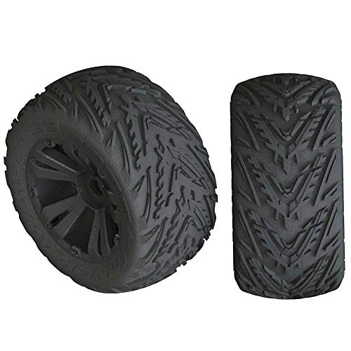 1/10 DBoots Minokawa LP vorne/hinten 3.8 vormontierte Reifen, 17mm Hex, Schwarz (2): 4S von ARRMA