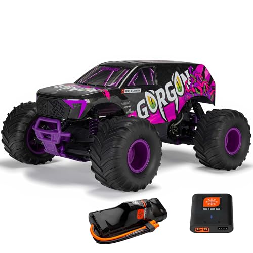 ARRMA 1/10 Gorgon 2WD RTR Monster Truck - Mega 550 14T Bürstenmotor, Spektrum SLT2 2.4GHz, inkl. 3300mAh NiMH Akku & S120 USB-C Ladegerät - Purple ARRMA 1/10 Gorgon 2WD RTR Monster Truck - Mega 550 14T Bürstenmotor, Spektrum SLT2 2.4GHz, inkl. 3300mAh NiMH Akku & S120 USB-C Ladegerät - Purple von ARRMA