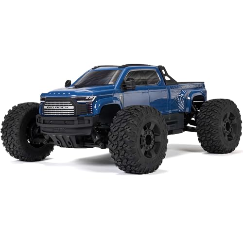 ARRMA Big Rock 223S BLX 1:10 4x4 RC Ferngesteuerter Offroad Geländewagen Truck RTR, Brushless Motor, DSC, ohne Akku und Ladegerät, Blau von ARRMA