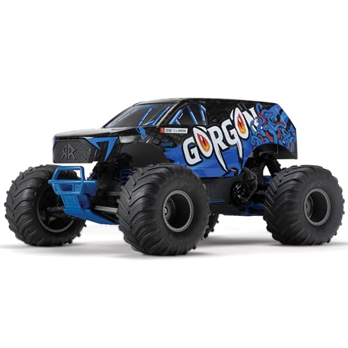 ARRMA Gorgon 2wd MT 1:10 RTR Ready to Run, Ferngesteuerter RC Basher Monster Truck mit Bürstenmotor, ohne Akku und Ladegerät, Blau ARRMA Gorgon 2wd MT 1:10 RTR Ready to Run, Ferngesteuerter RC Basher Monster Truck mit Bürstenmotor, ohne Akku und Ladegerät, Blau von ARRMA