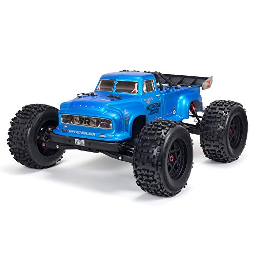 ARRMA 1/8 Notorious 6S V5 4WD BLX Stunt RC Truck mit Spektrum Firma RTR (Sender und Empfänger inklusive, Batterien und Ladegerät erforderlich), blau, ARA8611V5T2 von ARRMA