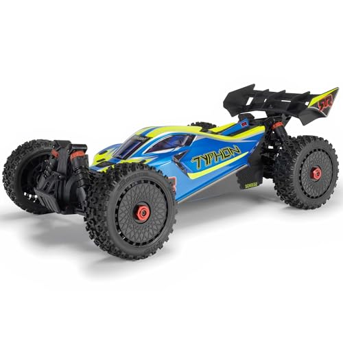 ARRMA Typhon Mega 4X4 RTR 1:8 Ferngesteuerter Buggy Basher Monster Truck, mit Bürstenmotor, ohne Akku und Ladegerät, Blau ARRMA Typhon Mega 4X4 RTR 1:8 Ferngesteuerter Buggy Basher Monster Truck, mit Bürstenmotor, ohne Akku und Ladegerät, Blau von ARRMA